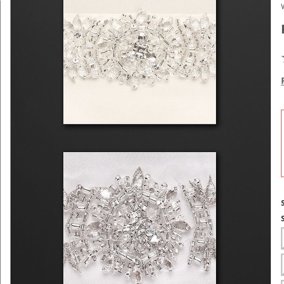 Pre-owned David’s Bridal - Strapless Trumpet Wedding Dress with Ribbon Waist - Picture 16 of 16